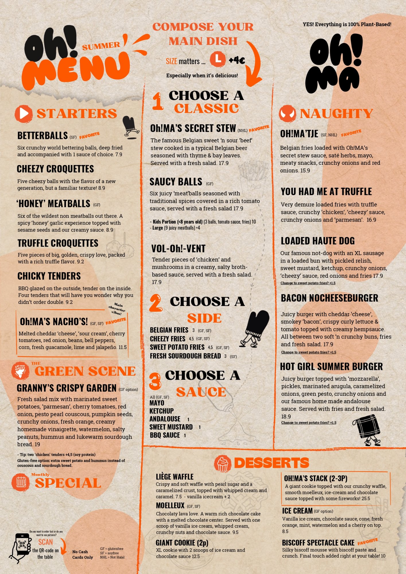 OH!MA Menu | TableFever